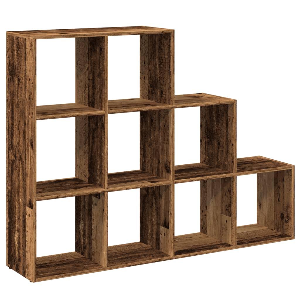 Room Divider Bookcase 3-Tier 137.5x29x103.5 cm Old wood