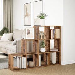 Room Divider Bookcase 3-Tier 137.5x29x103.5 cm Old wood