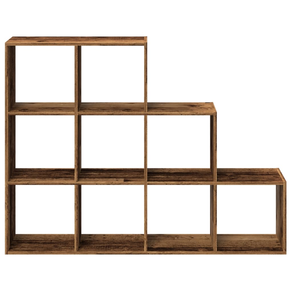Room Divider Bookcase 3-Tier 137.5x29x103.5 cm Old wood