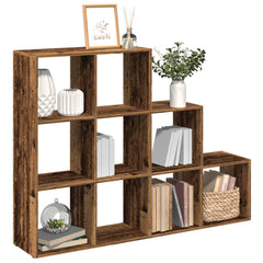 Room Divider Bookcase 3-Tier 137.5x29x103.5 cm Old wood