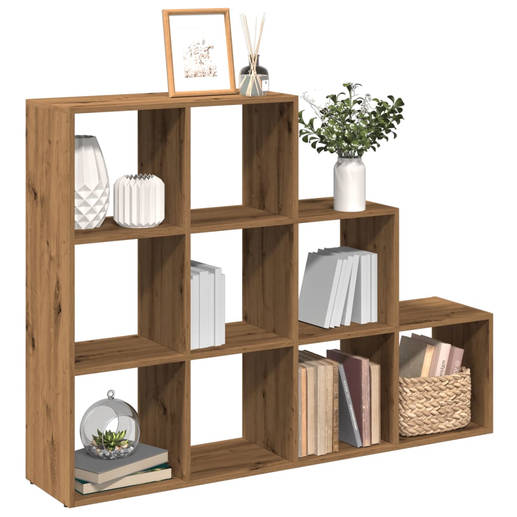 Room Divider Bookcase 3-Tier 137.5x29x103.5 cm Artisan oak