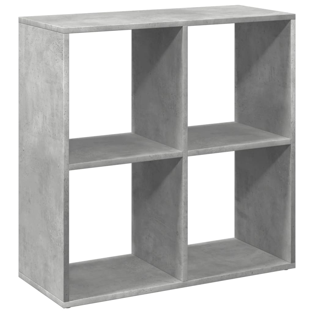 vidaXL Room Divider Bookcase Concrete Grey 69,5x29x69,5 cm Engineered Wood 2