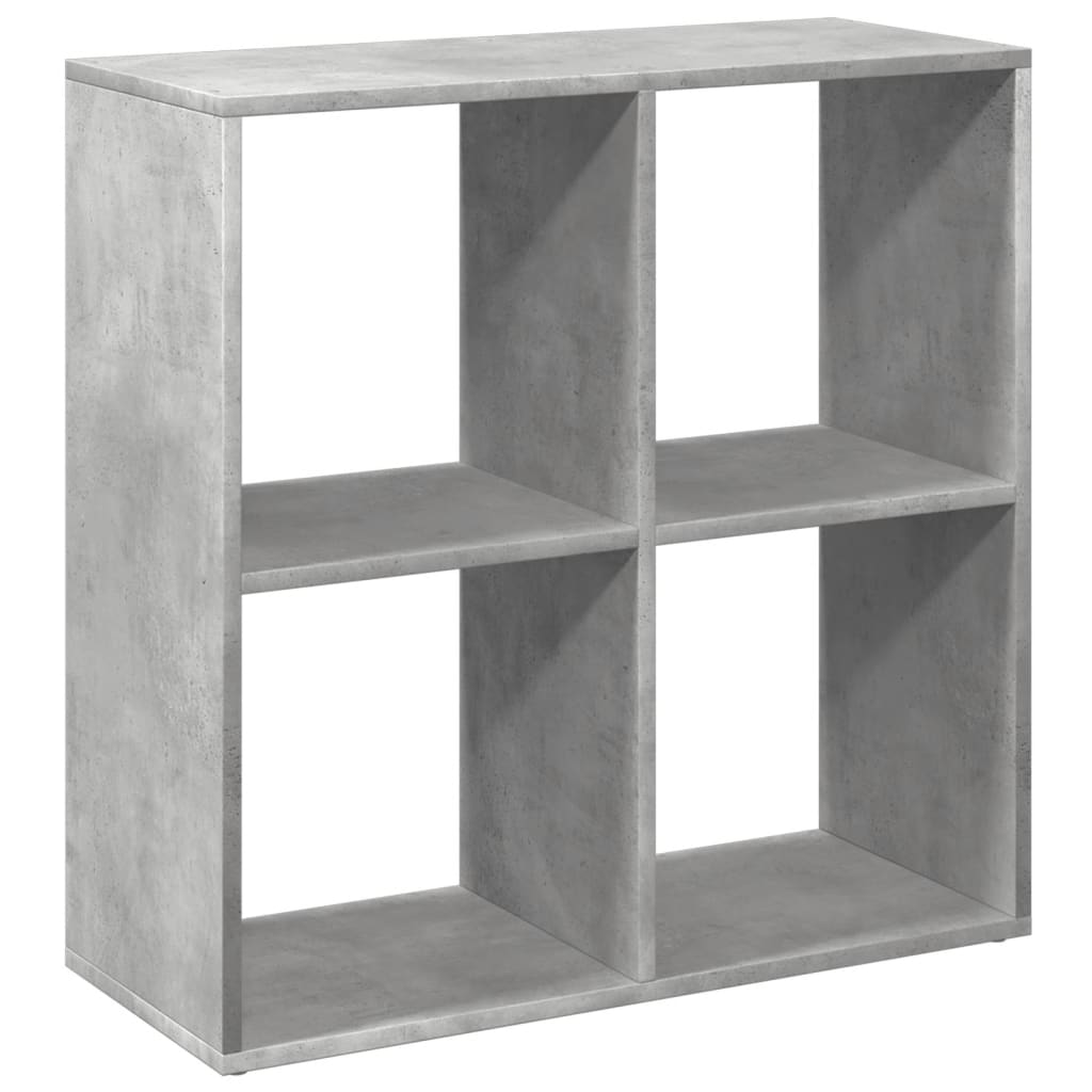 vidaXL Room Divider Bookcase Concrete Grey 69,5x29x69,5 cm Engineered Wood 6
