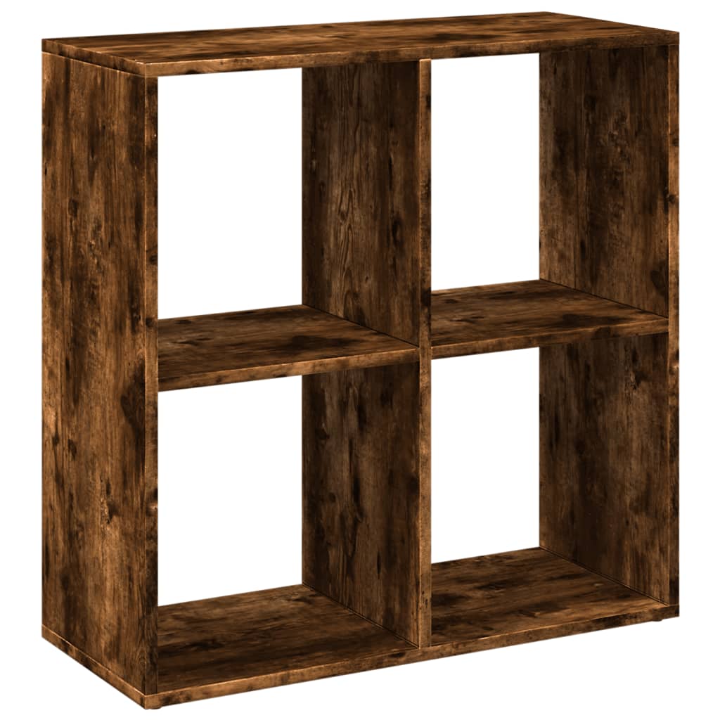 vidaXL Room Divider Bookcase Smoked Oak 69,5x29x69,5 cm Engineered Wood 2