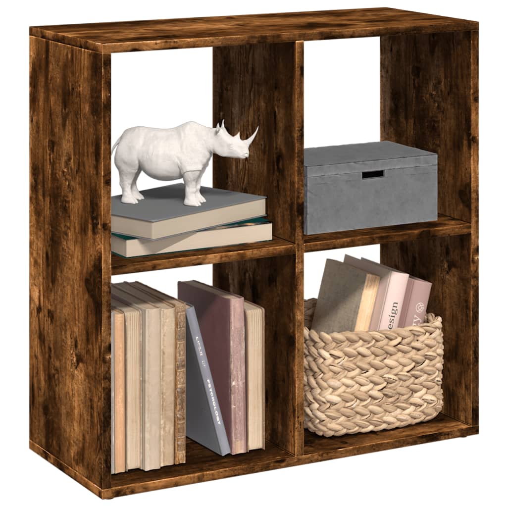 vidaXL Room Divider Bookcase Smoked Oak 69,5x29x69,5 cm Engineered Wood 1