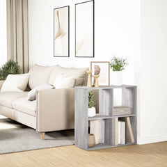 vidaXL Room Divider Bookcase Grey Sonoma 69,5x29x69,5 cm Engineered Wood 4
