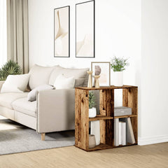 vidaXL Room Divider Bookcase Old Wood 69,5x29x69,5 cm Engineered Wood 4