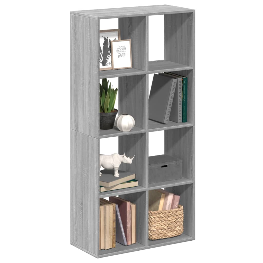 Room Divider Bookcase 69.5x29x137.5 cm Width 69.5 cm Height 137.5 cm Grey sonoma