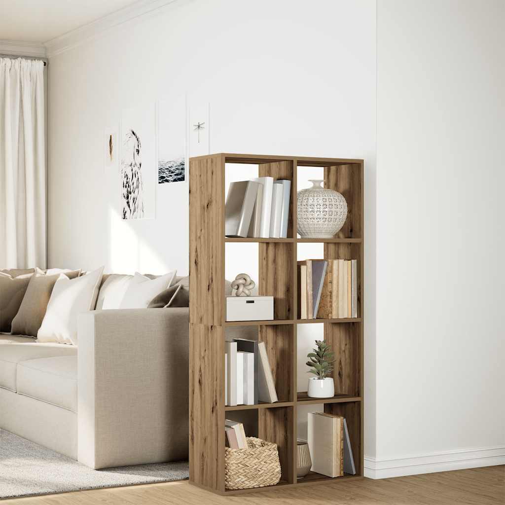 vidaXL Room Divider Bookcase Artisan Oak 69,5x29x137,5 cm Engineered Wood 4