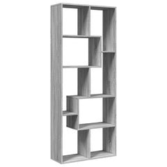 vidaXL Room Divider Bookcase Grey Sonoma 67x25x161.5 cm Engineered Wood 2