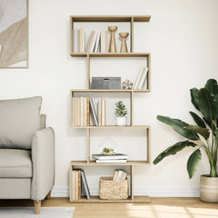 vidaXL Room Divider Bookcase 5-Tier Sonoma Oak 70x24x161 cm Engineered Wood 3