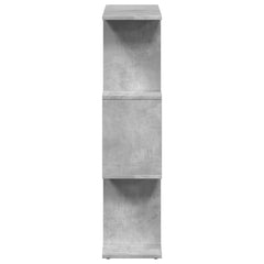 vidaXL Room Divider Bookcase 3-Tier Concrete Grey 70x24x97 cm Engineered Wood 4