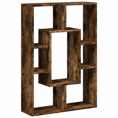 vidaXL Bookcase Smoked Oak 63x20x90 cm Engineered Wood 2