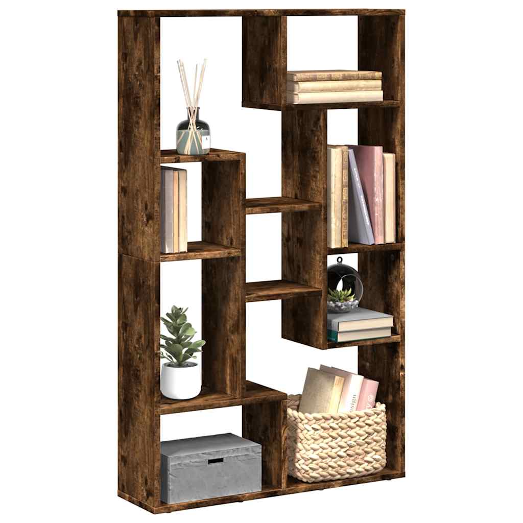 Bookcase Engineered Wood in Smoked Oak