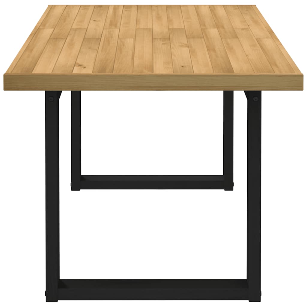 vidaXL Dining Table NOAIN U-Shaped Legs 160x90x75 cm Solid Wood Pine 4