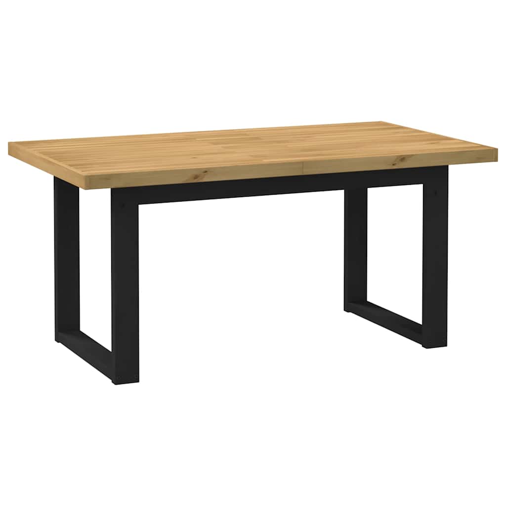 vidaXL Dining Table NOAIN U-Shaped Legs 160x90x75 cm Solid Wood Pine 5