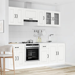 8 Piece Kitchen Cabinet Set "Kalmar" Engineered Wood White