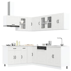 11 Piece Kitchen Cabinet Set "Kalmar" Engineered Wood White