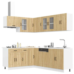 11 Piece Kitchen Cabinet Set "Kalmar" Engineered Wood Sonoma oak