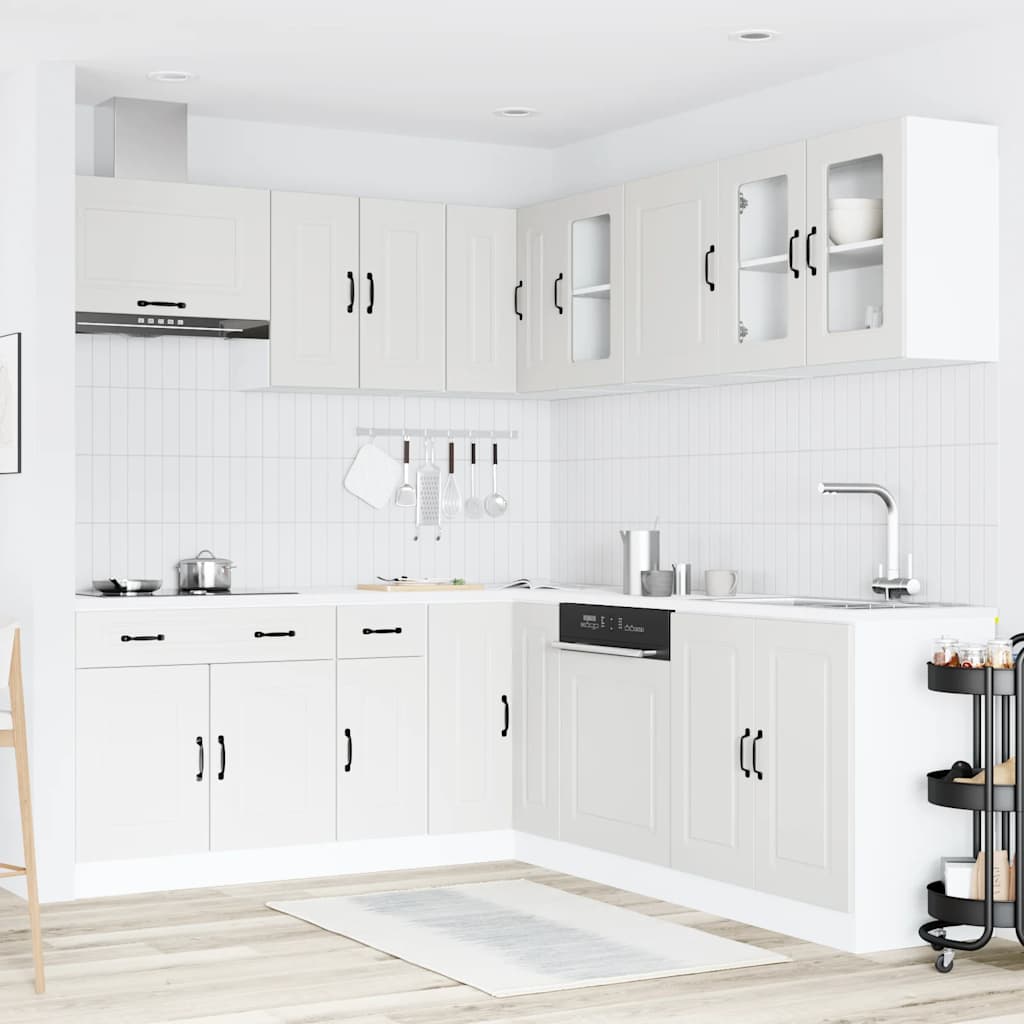 11 Piece Kitchen Cabinet Set "Kalmar" Engineered Wood White