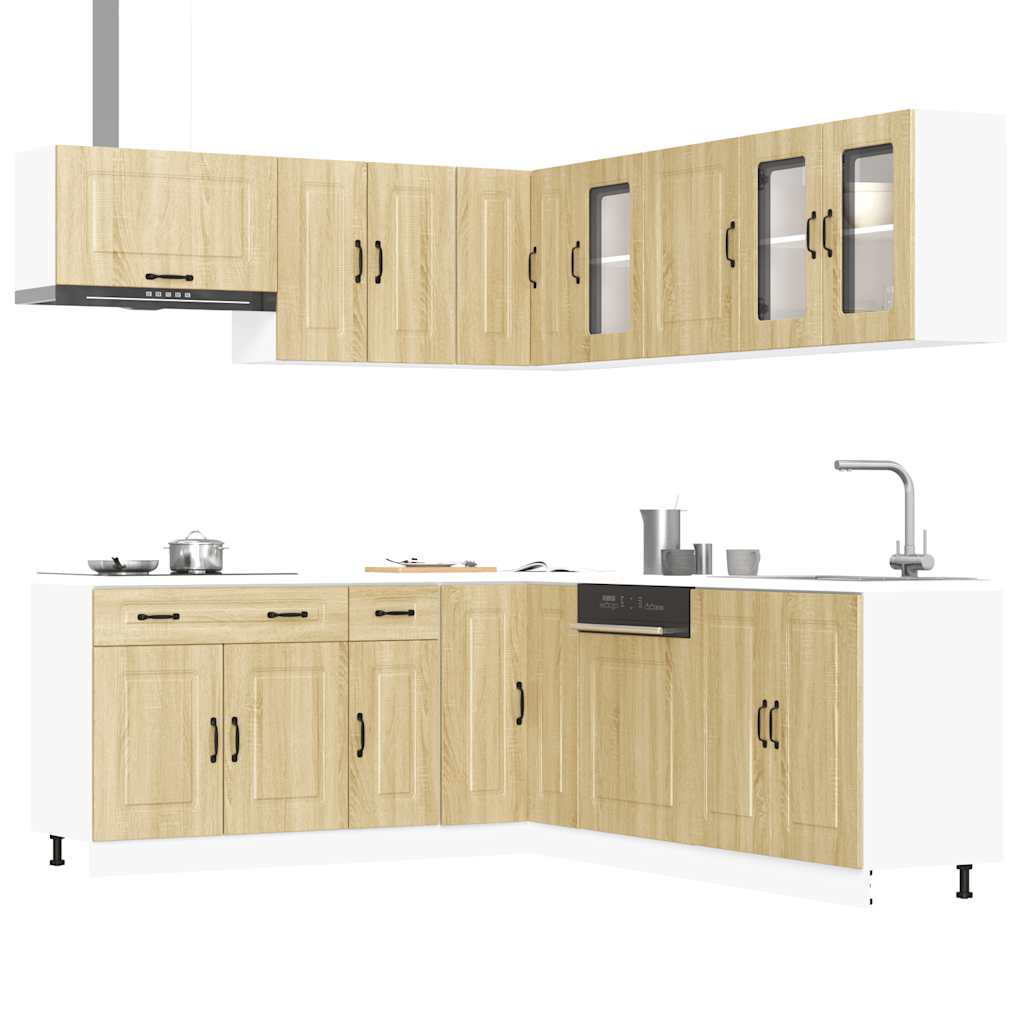11 Piece Kitchen Cabinet Set "Kalmar" Engineered Wood Sonoma oak
