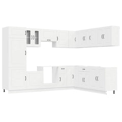 14 Piece Kitchen Cabinet Set "Kalmar" Engineered Wood White