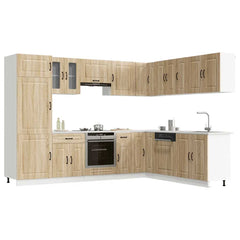 14 Piece Kitchen Cabinet Set "Kalmar" Engineered Wood Sonoma oak