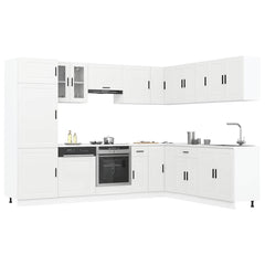 14 Piece Kitchen Cabinet Set "Porto" Engineered Wood White
