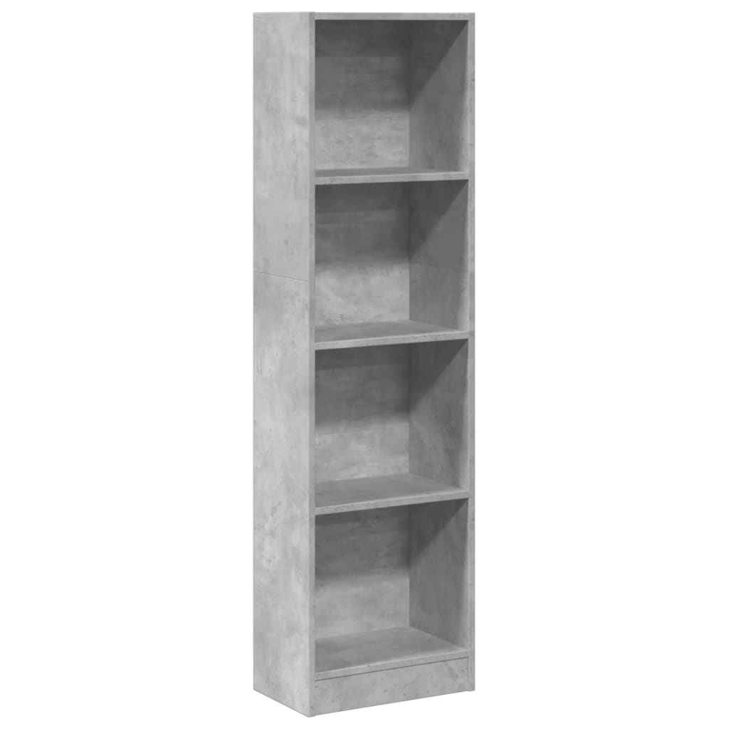 vidaXL Bookcase Concrete Grey 40x24x143 cm Engineered Wood 2