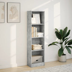vidaXL Bookcase Concrete Grey 40x24x143 cm Engineered Wood 3