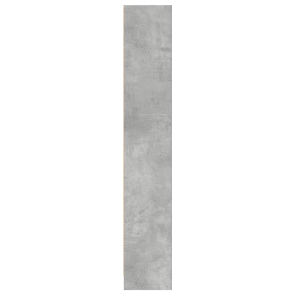 vidaXL Bookcase Concrete Grey 40x24x143 cm Engineered Wood 6
