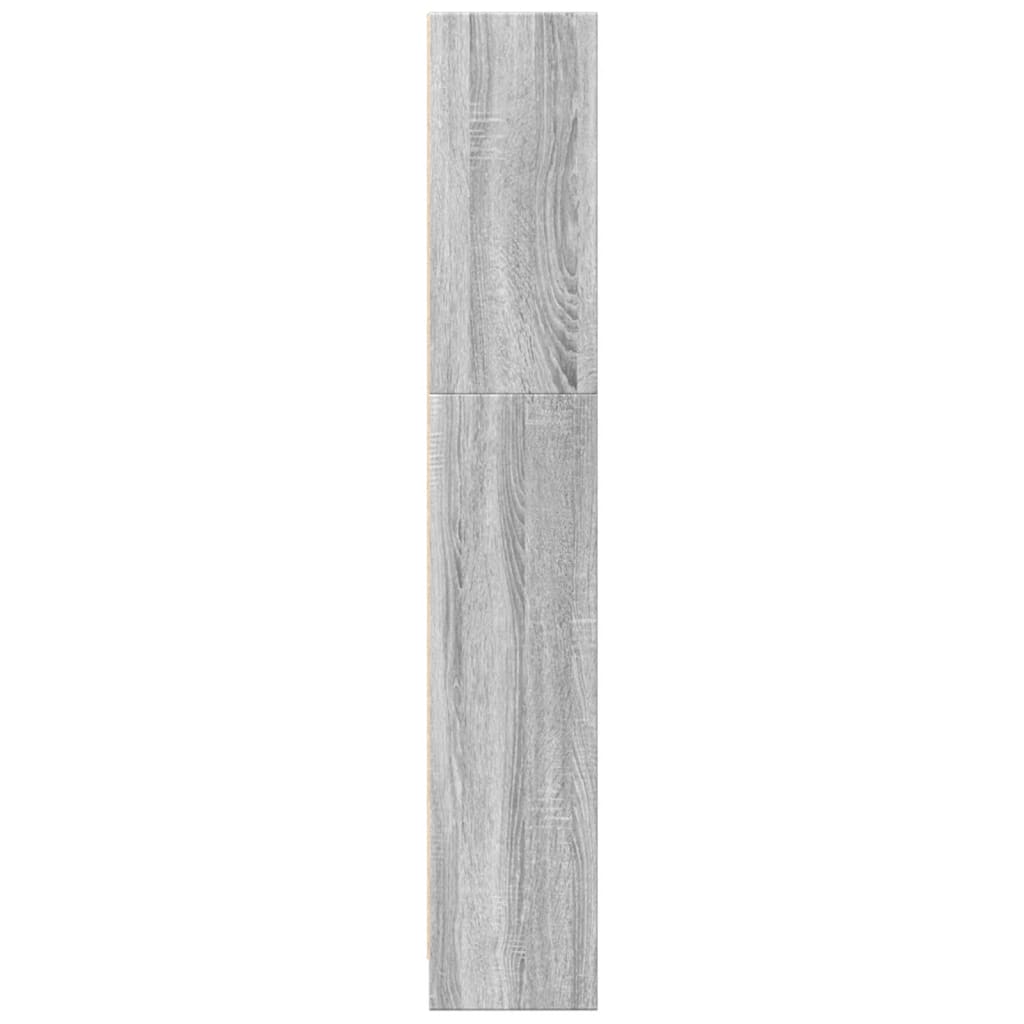 vidaXL Bookcase Grey Sonoma 40x24x143 cm Engineered Wood 6