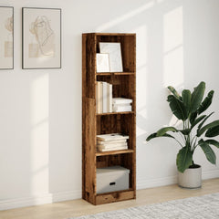 vidaXL Bookcase Old Wood 40x24x143 cm Engineered Wood 3