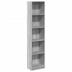 vidaXL Bookcase Grey Sonoma 40x24x176 cm Engineered Wood 2