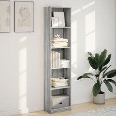 vidaXL Bookcase Grey Sonoma 40x24x176 cm Engineered Wood 3