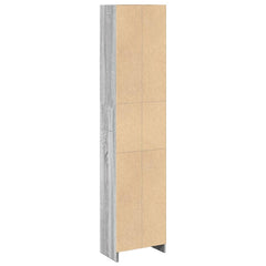 vidaXL Bookcase Grey Sonoma 40x24x176 cm Engineered Wood 5