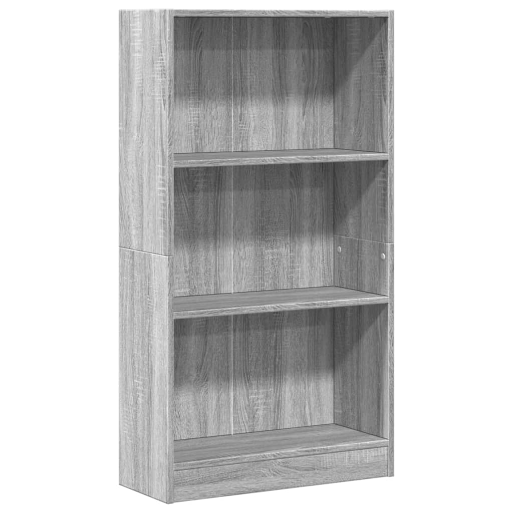 vidaXL Bookcase Grey Sonoma 60x24x109 cm Engineered Wood 2