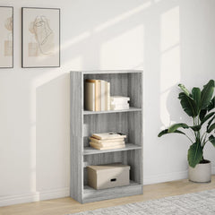 vidaXL Bookcase Grey Sonoma 60x24x109 cm Engineered Wood 3