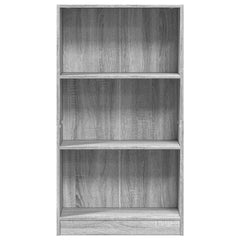 vidaXL Bookcase Grey Sonoma 60x24x109 cm Engineered Wood 4