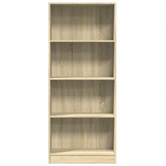 vidaXL Bookcase Sonoma Oak 60x24x143 cm Engineered Wood 4
