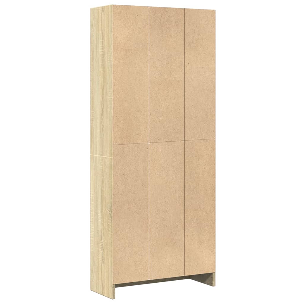 vidaXL Bookcase Sonoma Oak 60x24x143 cm Engineered Wood 5