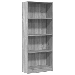 vidaXL Bookcase Grey Sonoma 60x24x143 cm Engineered Wood 2