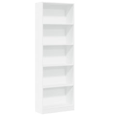 vidaXL Bookcase White 60x24x176 cm Engineered Wood 2
