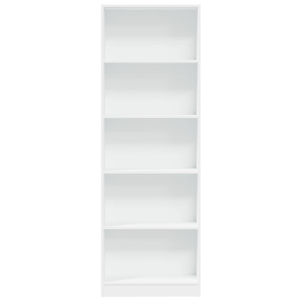 vidaXL Bookcase White 60x24x176 cm Engineered Wood 4