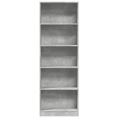 vidaXL Bookcase Concrete Grey 60x24x176 cm Engineered Wood 4