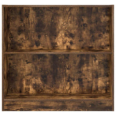 vidaXL Bookcase Smoked Oak 80x24x76 cm Engineered Wood 4