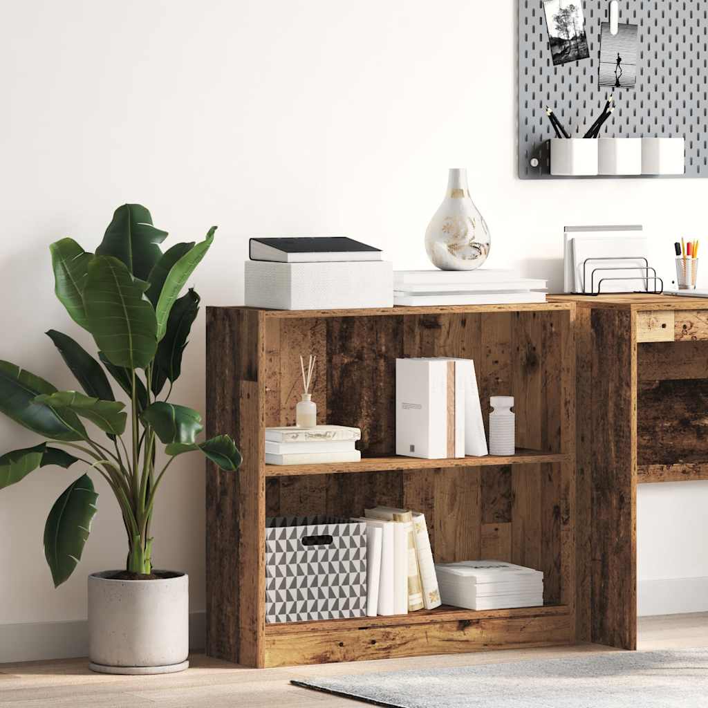 vidaXL Bookcase Old Wood 80x24x76 cm Engineered Wood 1