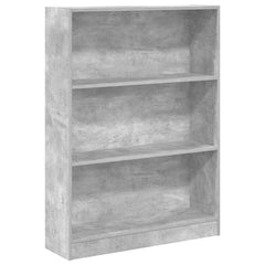 vidaXL Bookcase Concrete Grey 80x24x109 cm Engineered Wood 2