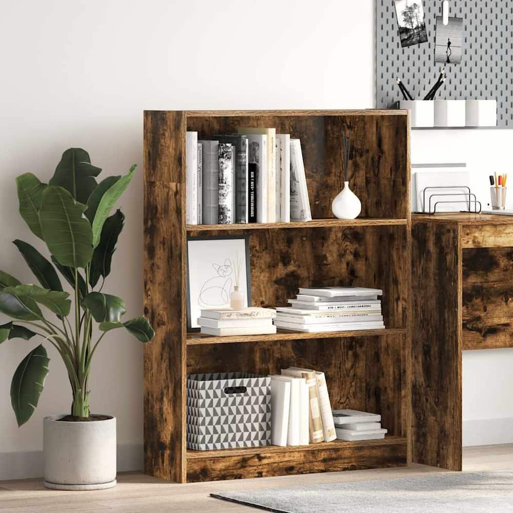 Bookcase 80x24x109 cm Engineered Wood Smoked oak
