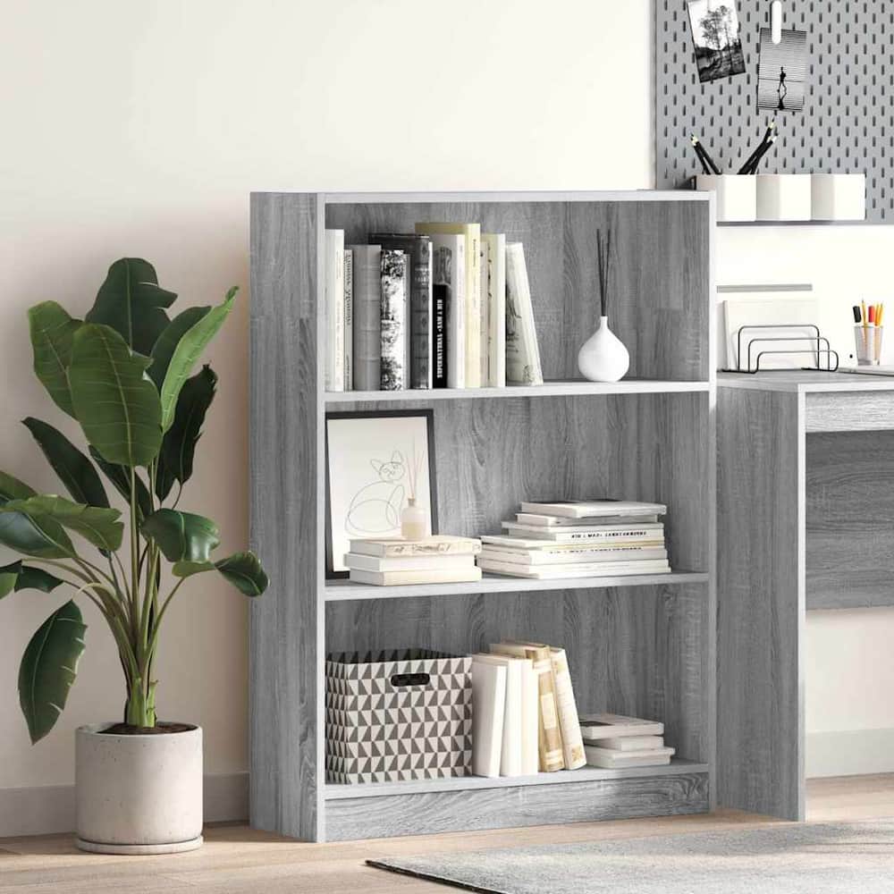 Bookcase 80x24x109 cm Engineered Wood Grey sonoma